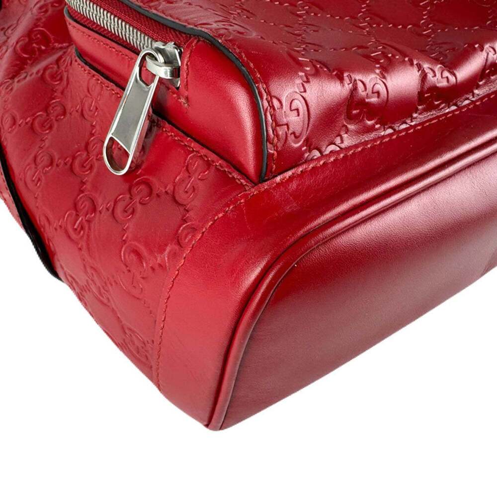 GUCCI Red Leather Backpack - Picture 8 of 14